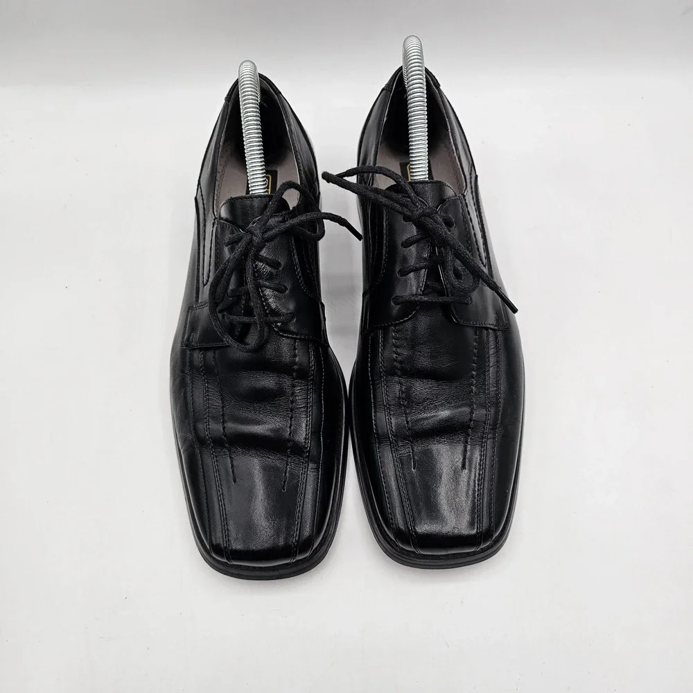 Stacy Adams Shoes Mens Size 7.5M Black Leather Dress Oxford‎ Square Toe Formal